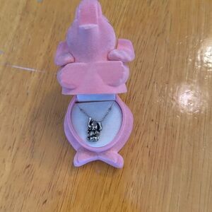 Elephant necklace in pink elephant gift box. New with tag.